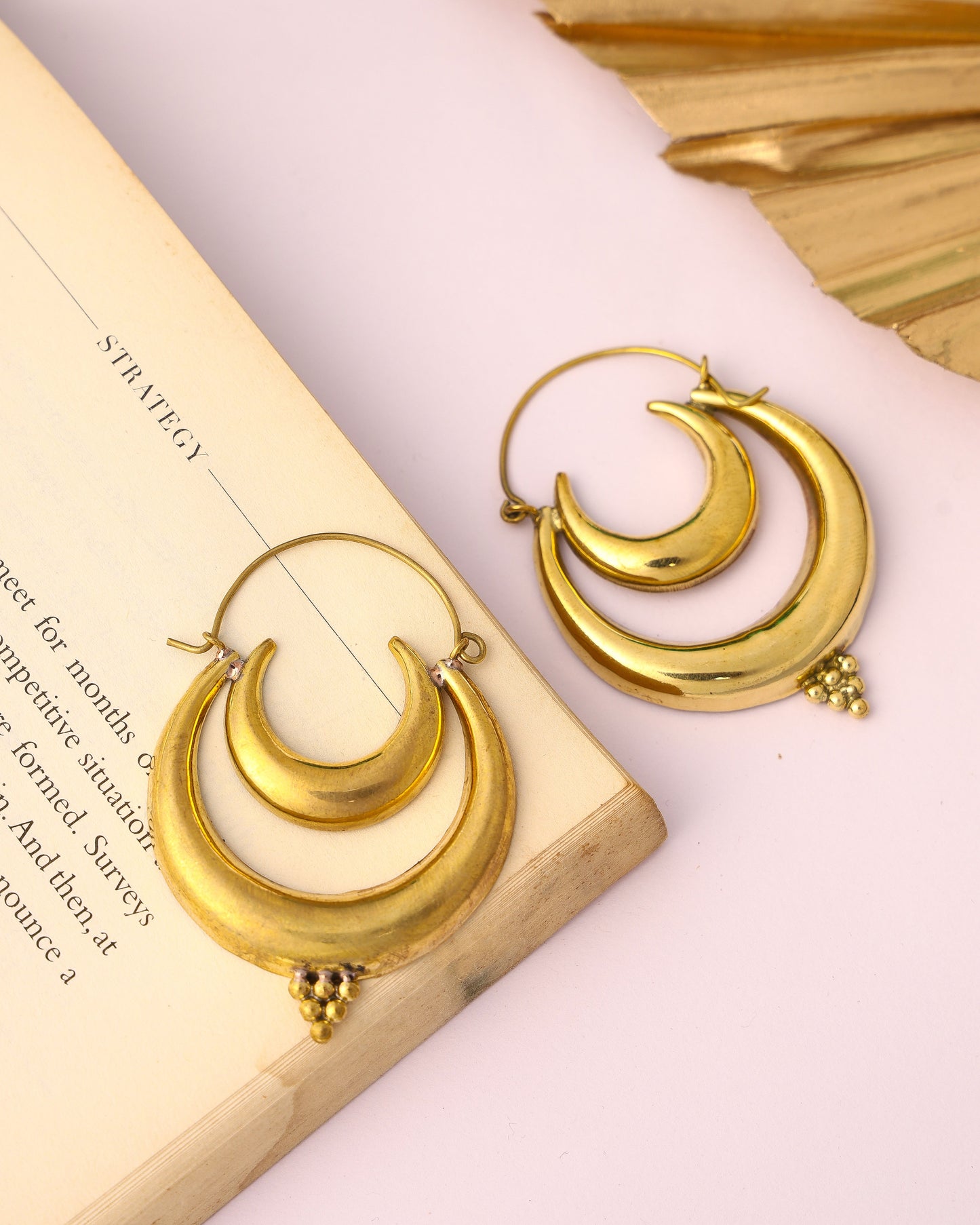 Athena Earrings - Brass Gold