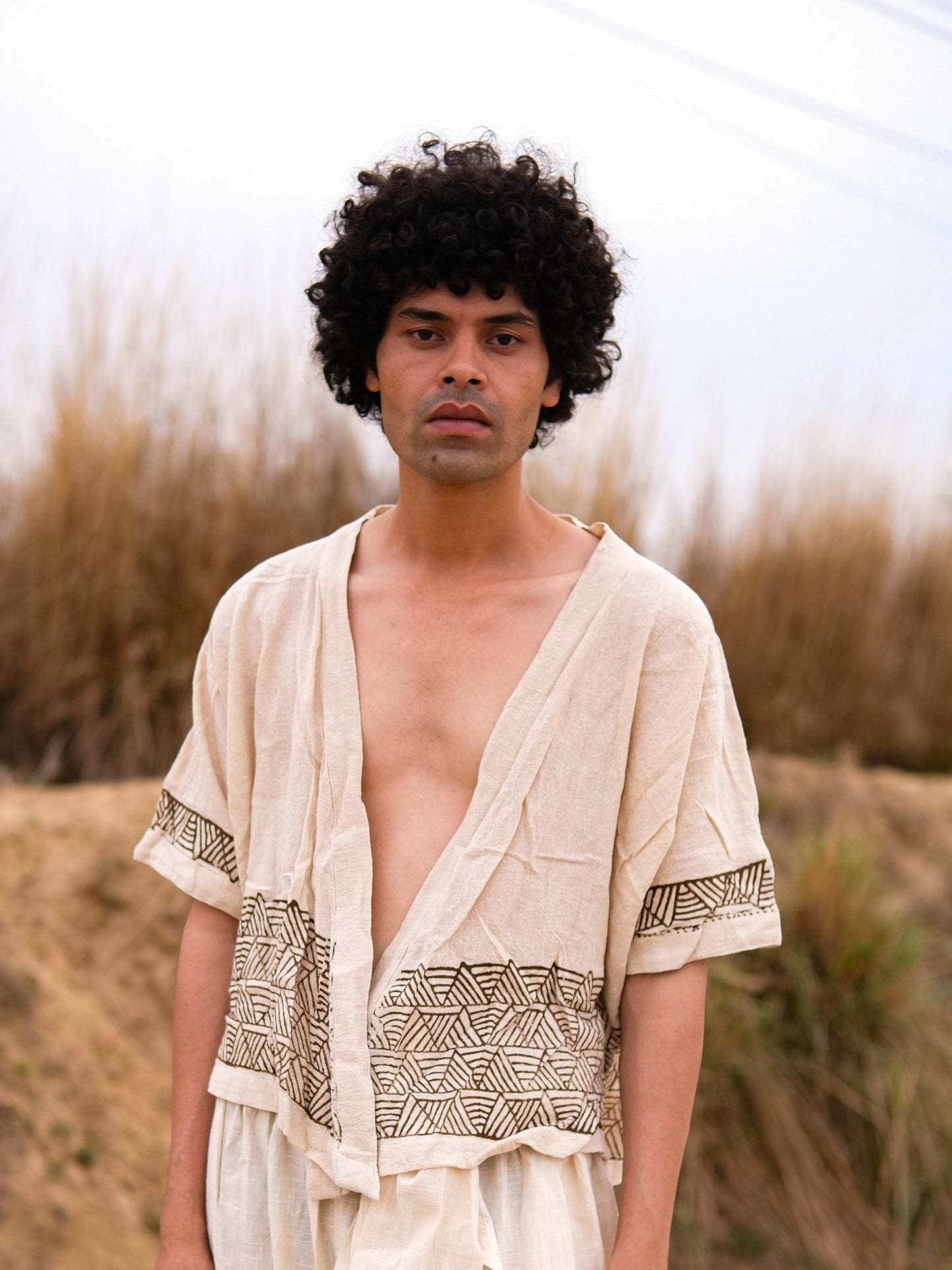 Unisex Kimono Crop - Earth