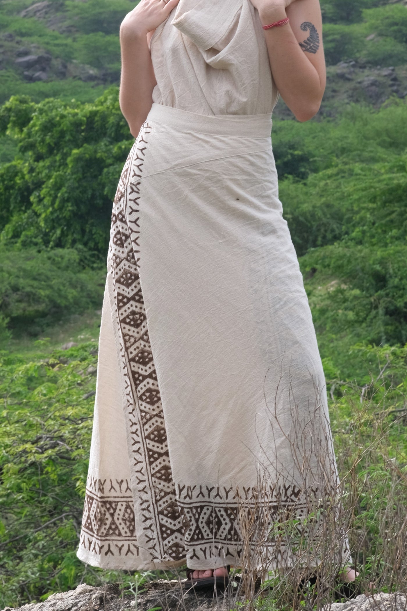 Althea Wrap Skirt - Natural