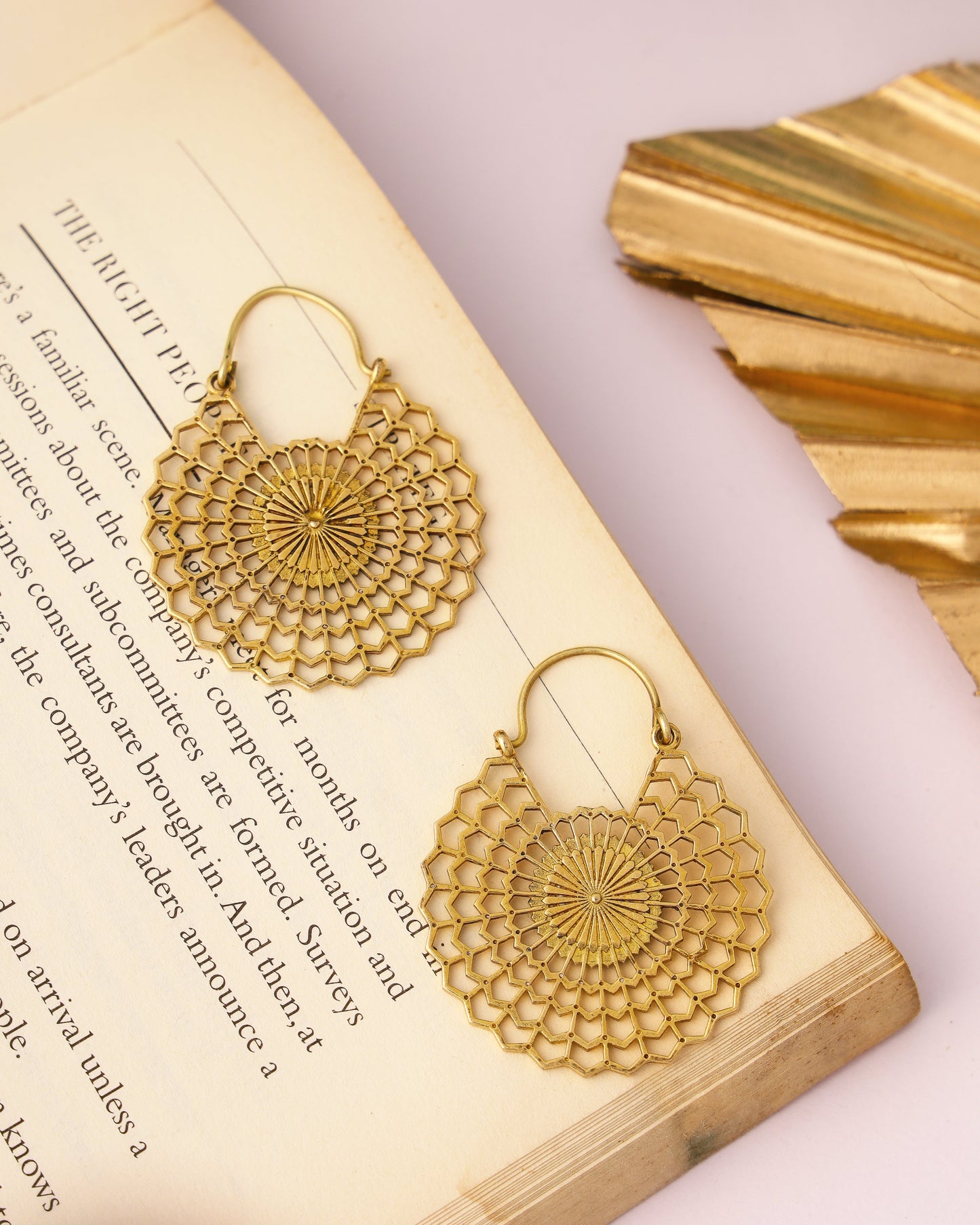 Asteria Earrings - Brass Gold