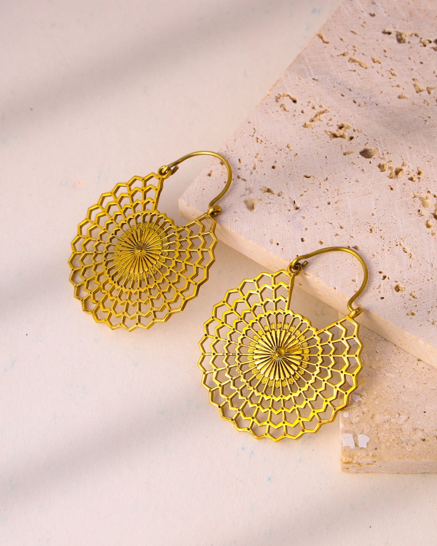 Asteria Earrings - Brass Gold