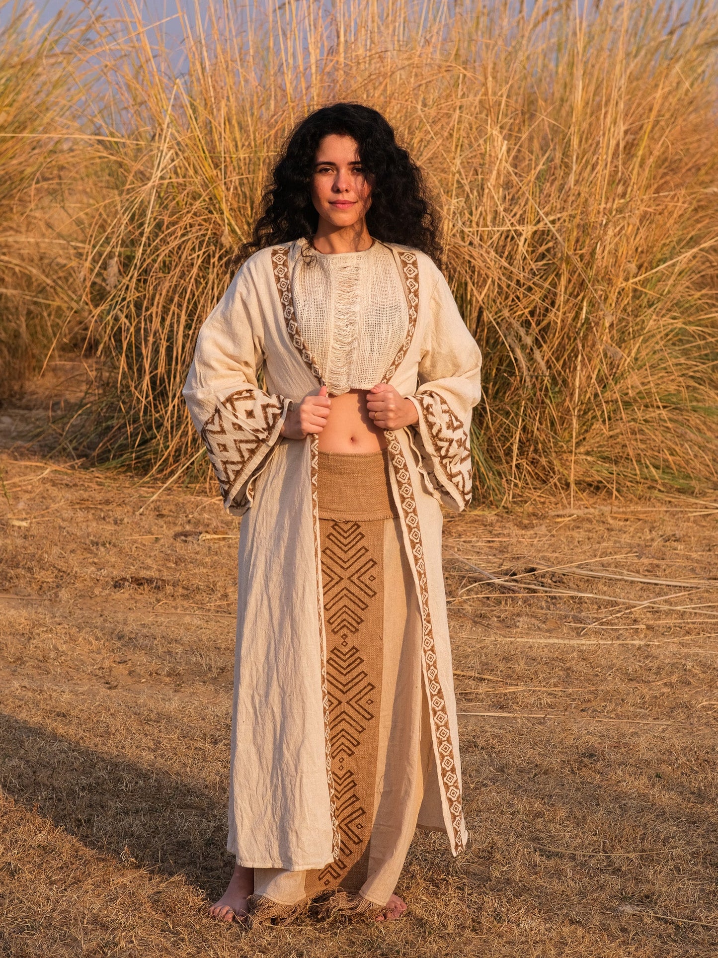 Lily and Lotus Forest Dweller Kimono - Earth