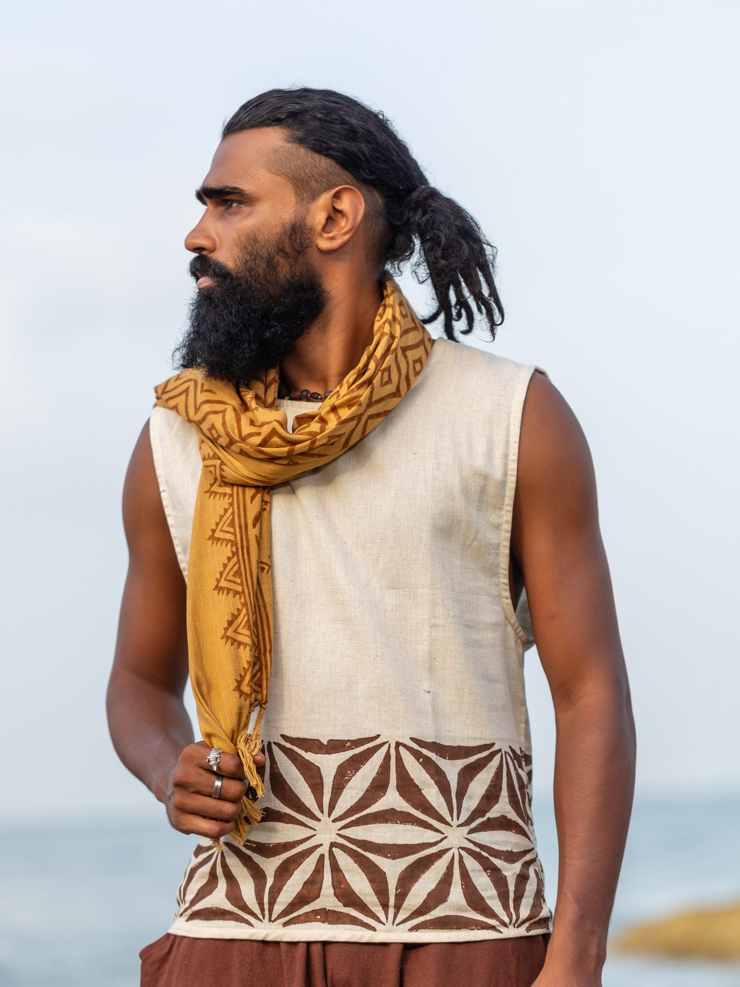 Adiyogi Shawl - Sand Yellow