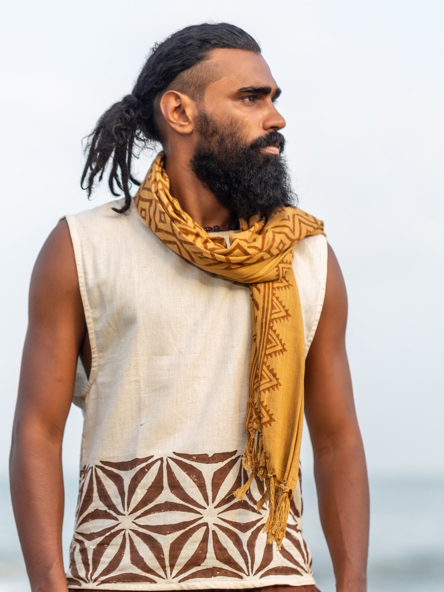 Adiyogi Shawl - Sand Yellow